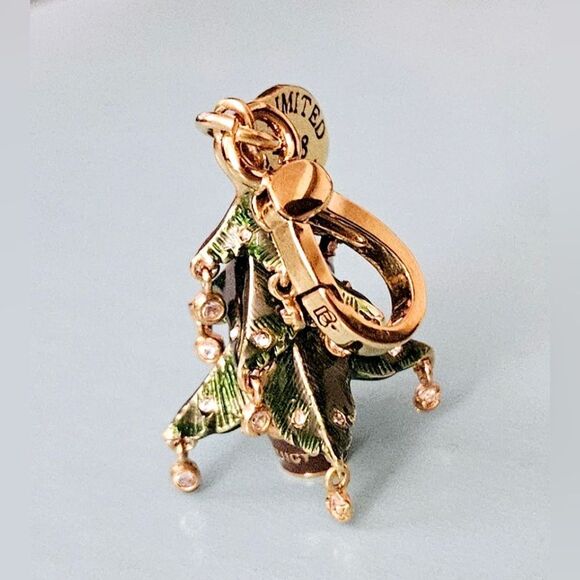 Juicy Couture Limited Edition Christmas Tree Gem Ornaments Gold Heart Bracelet - Picture 4 of 12